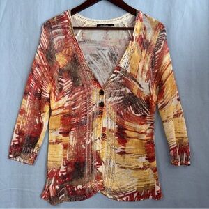 NIC+ZOE Multicolor Knit Cardigan